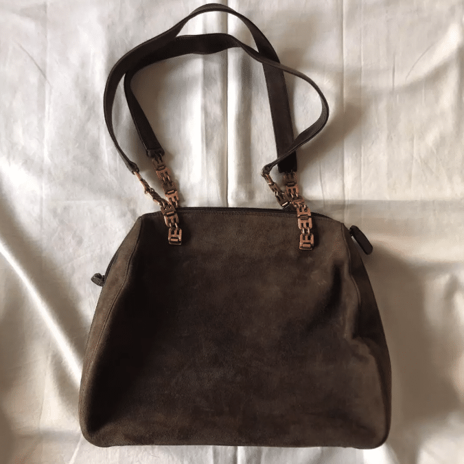 vintage bally brown suede bag.
